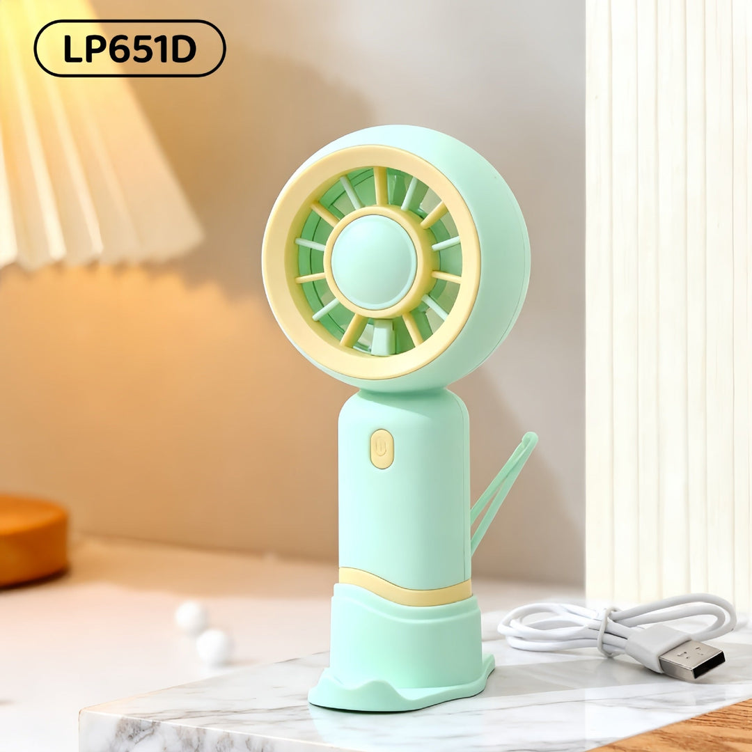 Women's Portable Mini Fan with Digital Speed Display Kalsten