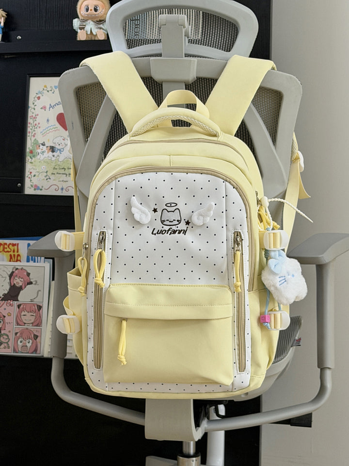 Multi-Functional Polka Dot School Backpack