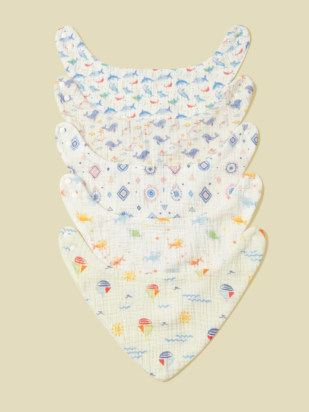 Soft Muslin Baby Bandana Bibs Set kalsten