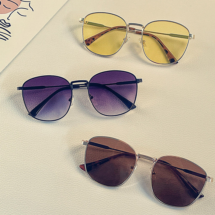 Women's fashionable hexagon sunglasses with luxurious metal frame Kalsten