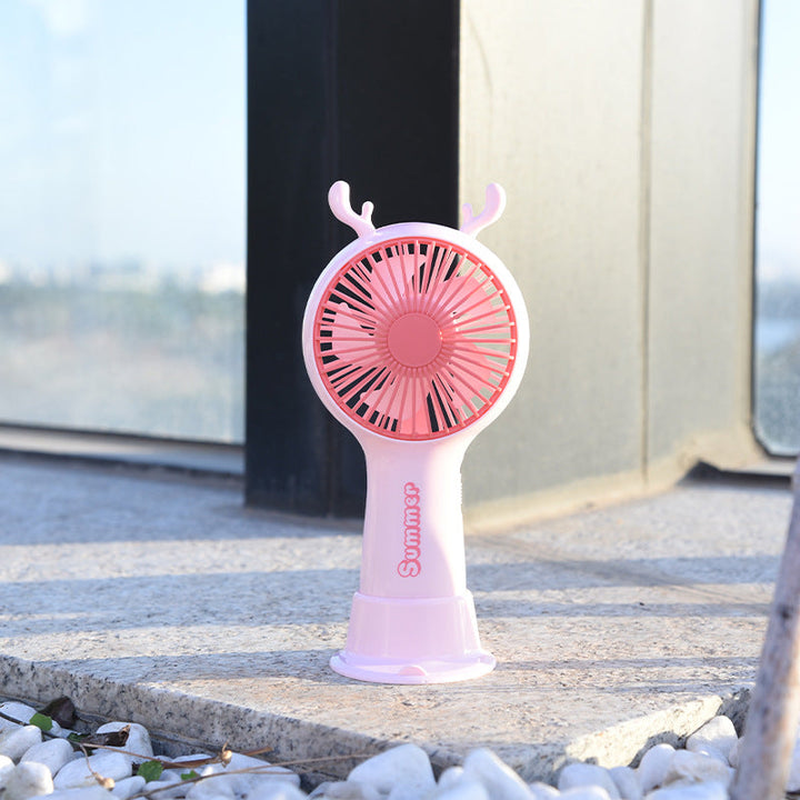 Portable Deer-Themed Handheld Cooling Fan Kalsten