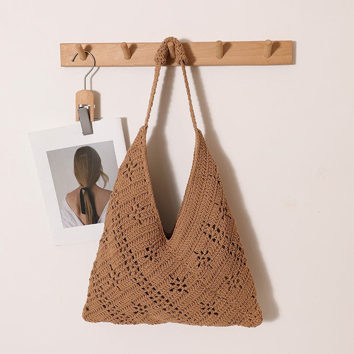 Hand-knotted Tote Bag in V-Design Kalsten
