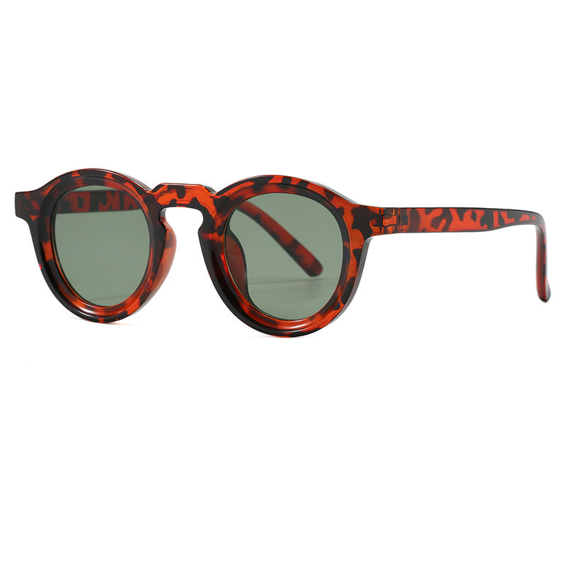 Women's fashionable round sunglasses with transparent frame and UV protection Kalsten