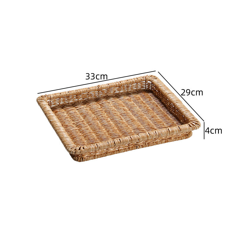Unisex Rectangular Storage Basket made of braided rattan Kalsten