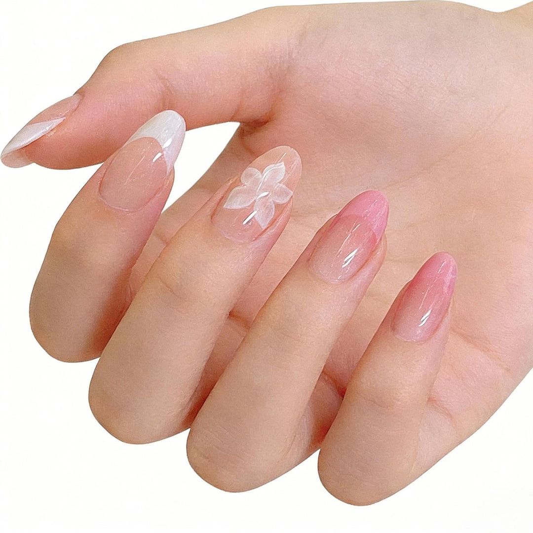 Artistic Floral Press-On Nail Design Kalsten