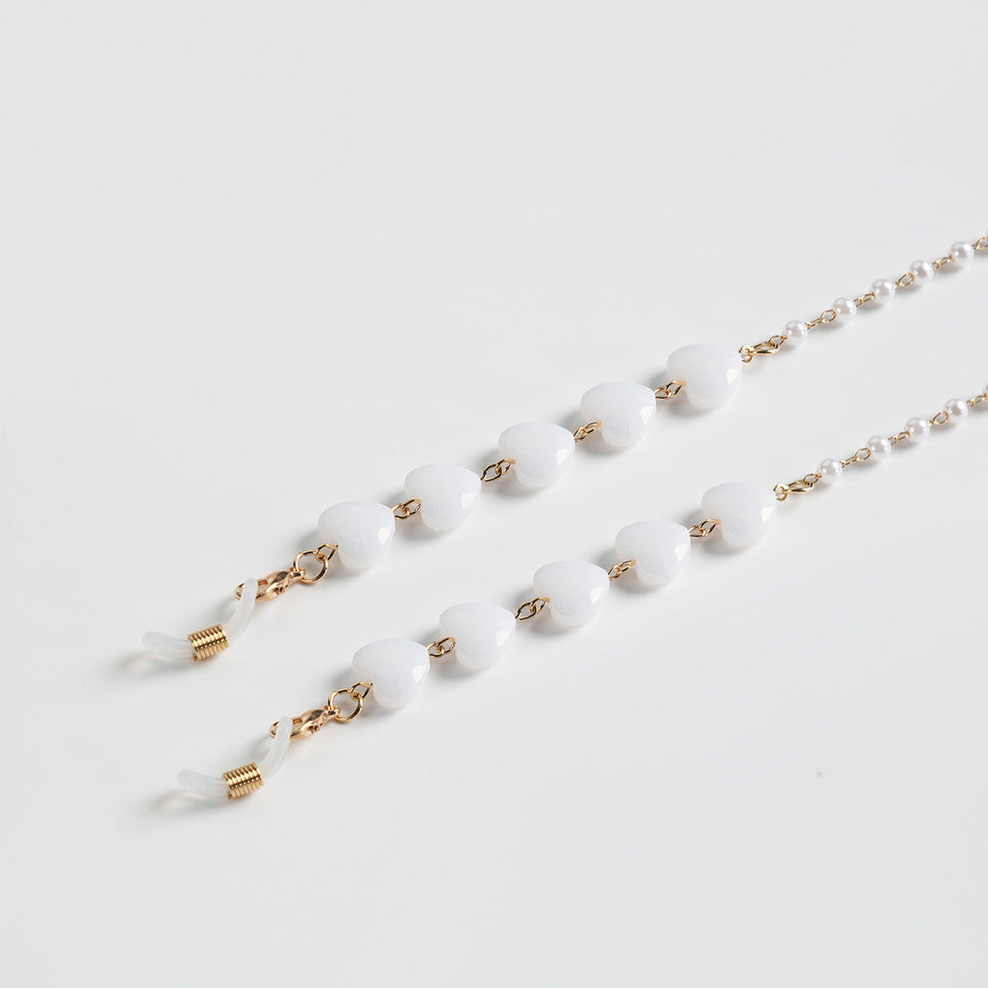 Heart-Shaped Beaded Eyewear Chain kalsten