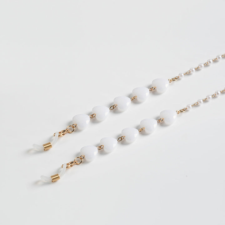 Heart-Shaped Beaded Eyewear Chain Kalsten