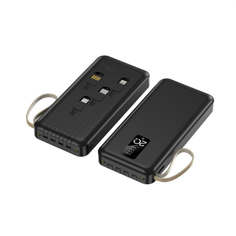 Portable power bank with integrated charging cables and intelligent energy management Kalsten