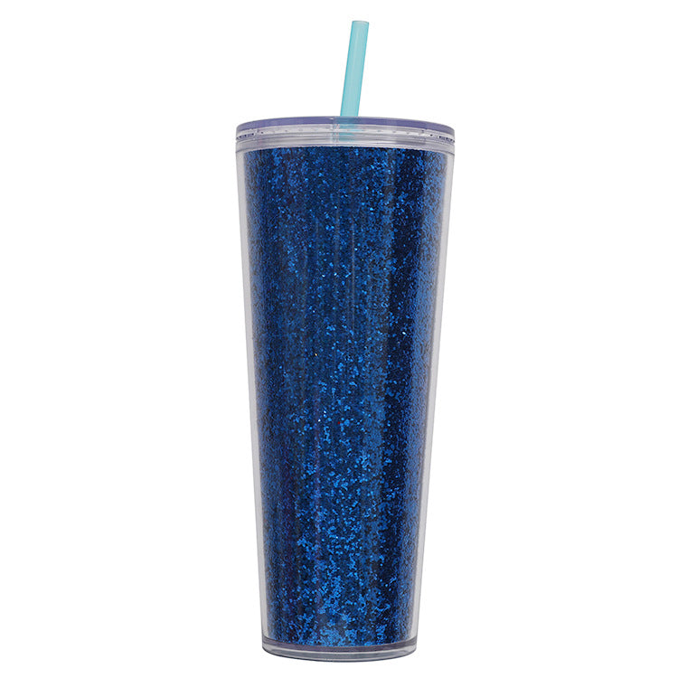 Ladies Glittering Drinking Cups with Straw Kalsten