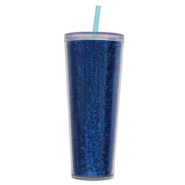 Ladies Glittering Drinking Cups with Straw Kalsten