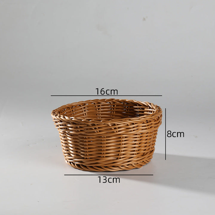 Handcrafted Round Wicker Serving Bowl Kalsten