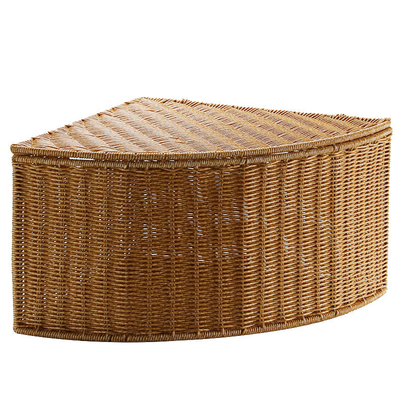 Corner Woven Storage Basket with Lid Kalsten