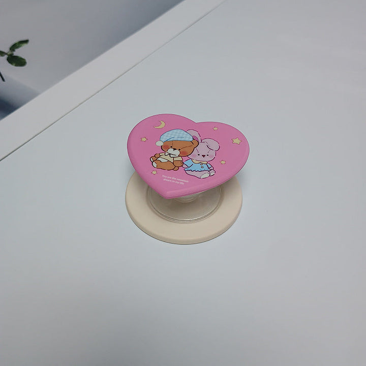 Heart-Shaped Character Phone Grip Kalsten