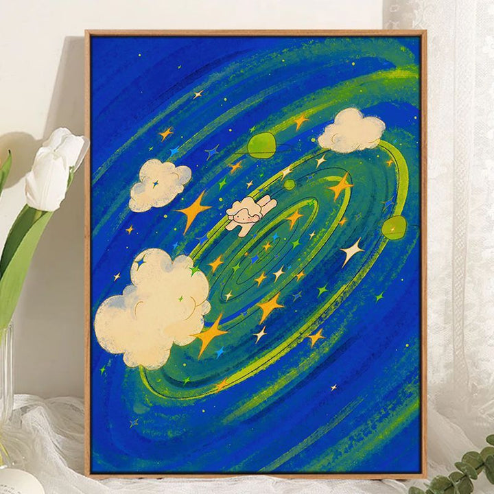 Whimsical Cosmic Landscape Canvas Art Kalsten