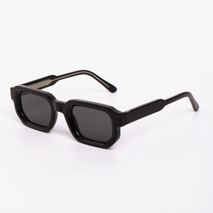 Women's sunglasses in a futuristic design with a shiny frame and fashionable lenses Kalsten