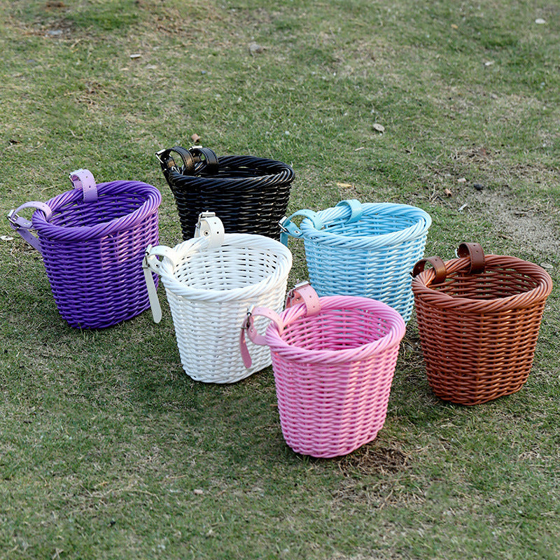 Unisex storage basket with elegant leather handles Kalsten