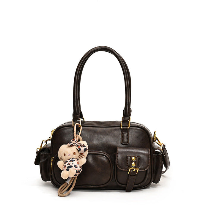 Elegant Handbag with Playful Charms and Multiple Compartments Kalsten