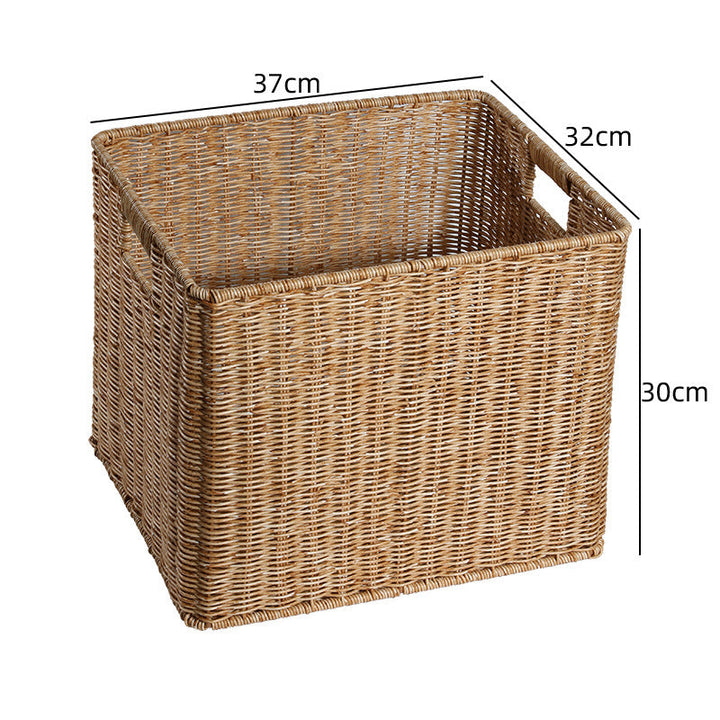 Unisex Rectangular Storage Basket made of braided rattan Kalsten