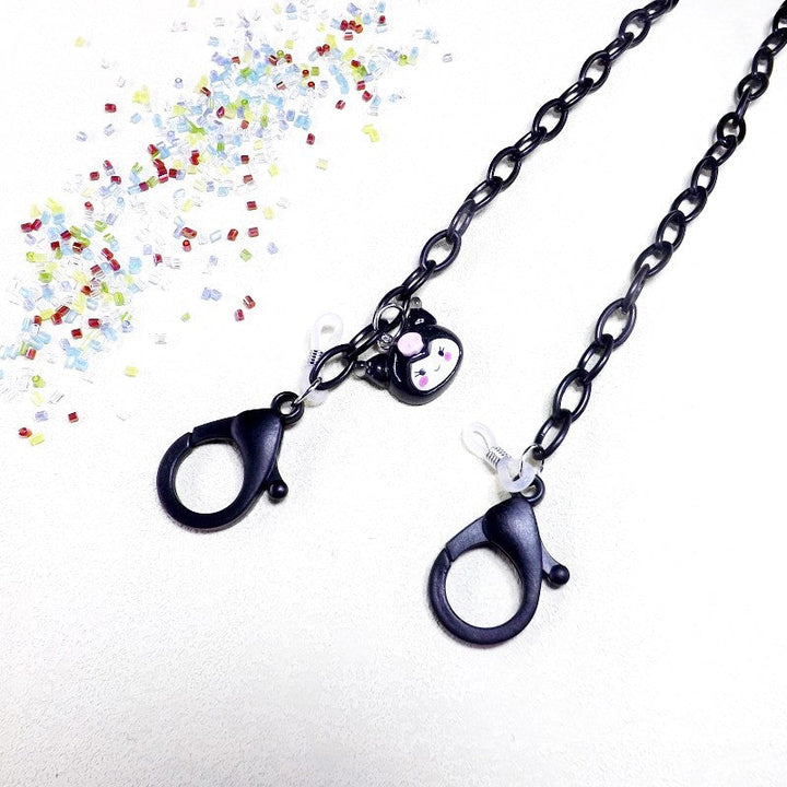 Playful glasses holder chain made of transparent material Kalsten