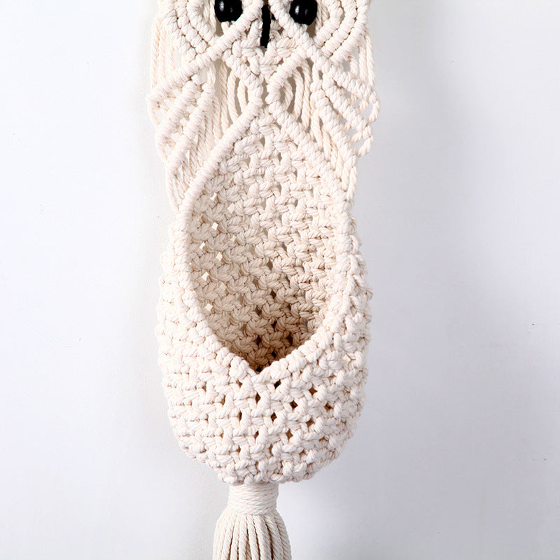 Macrame Owl Hanging Planter Acalora