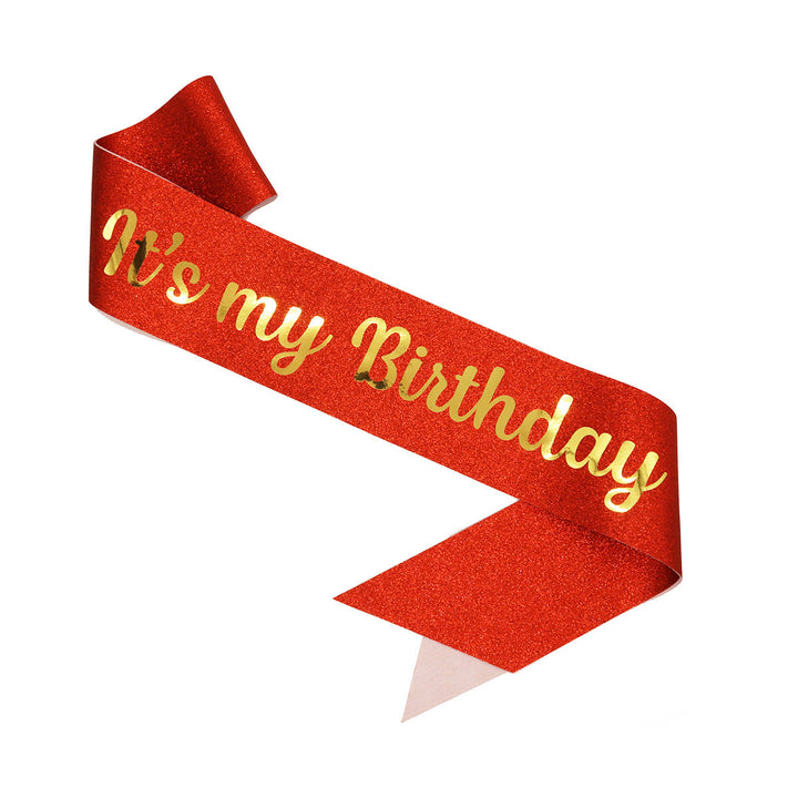 Ladies Festive Birthday Band with Glitter Design Kalsten