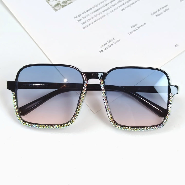 Ladies Glamorous Sunglasses with Sparkling Rhinestone Embellishment Kalsten