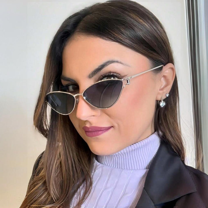 Ladies Cat-Eye Sunglasses with Elegant Metal Frame and UV Protection Kalsten