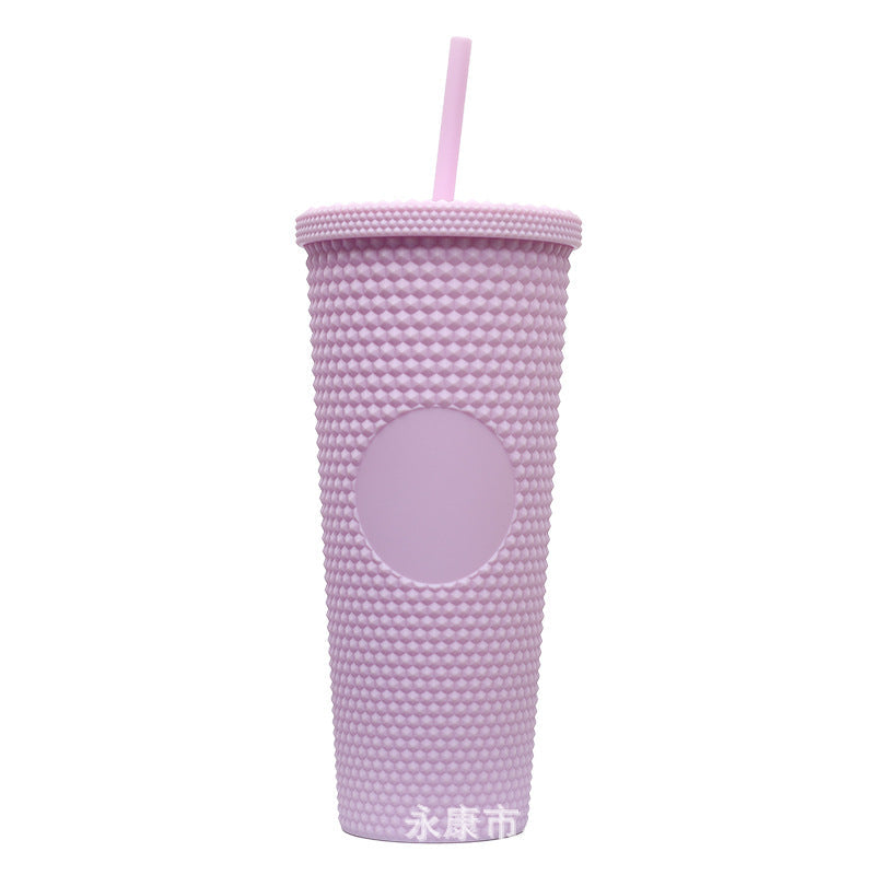 Ladies High-Quality Glitter Drinking Cup with Leak-Proof Lid and Integrated Straw Kalsten