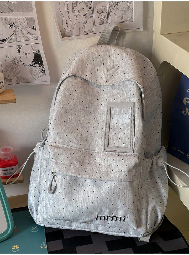 Casual Multi-Pocket School Backpack with Transparent Panel