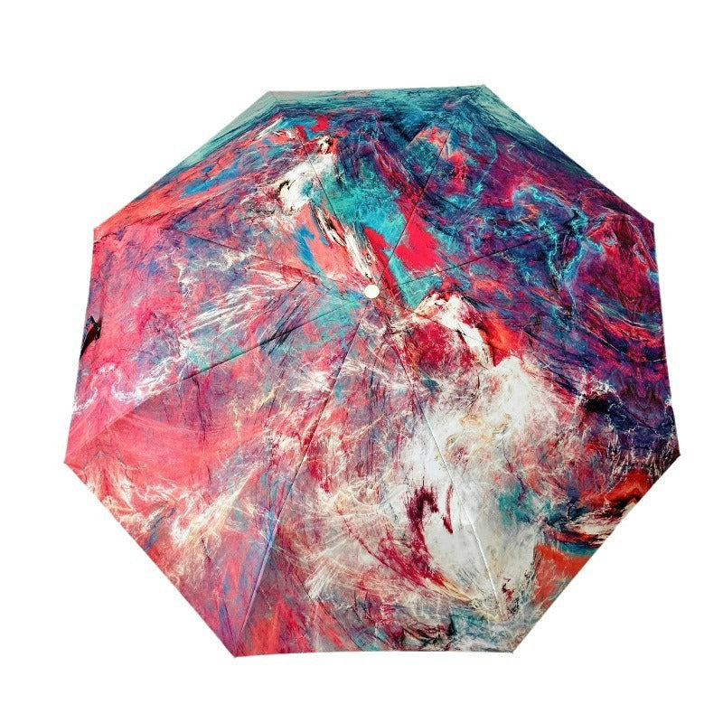 Women's Folding Umbrella with Creative Art Design Kalsten