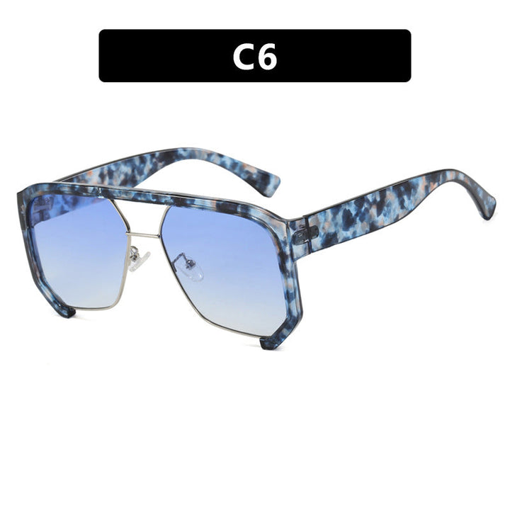Ladies fashionable oversized sunglasses with elegant, faceted frame construction Kalsten