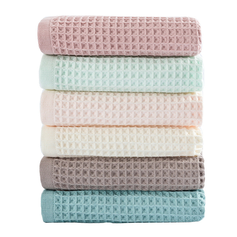 Women Waffle Fabric Bath Towel Kalsten