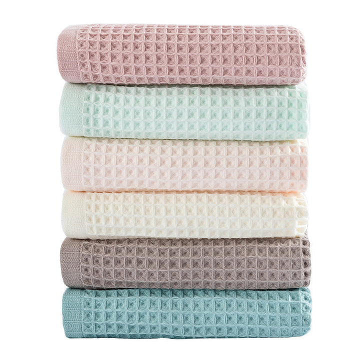 Women Waffle Fabric Bath Towel Kalsten