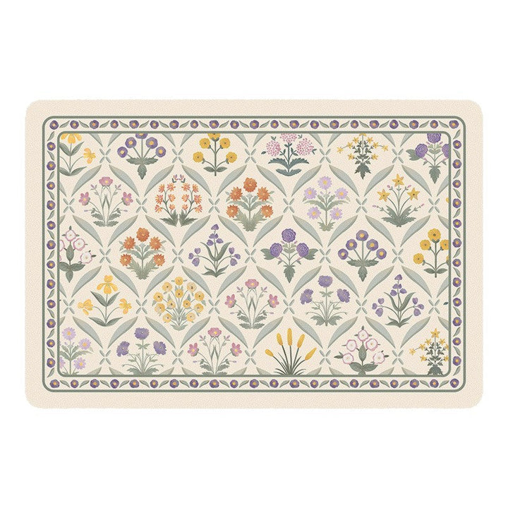 Floral Design Kitchen Mat Kalsten