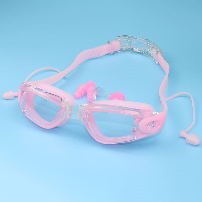 Swim goggles with ergonomic design and integrated ear protection Kalsten