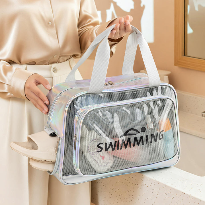 Transparent Swim Bag With Separate Wet Compartment Kalsten