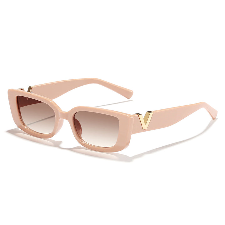 Ladies fashionable square sunglasses with golden accents Kalsten