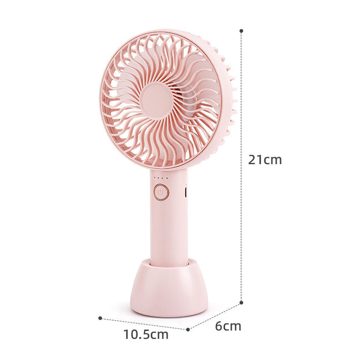 Women's Portable Hand Fan with Ergonomic Handle and Integrated Stand Function Kalsten