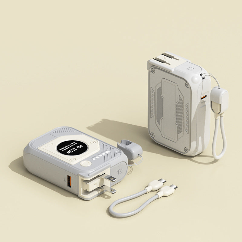 Portable power bank with multifunctional integrated charging cable Kalsten