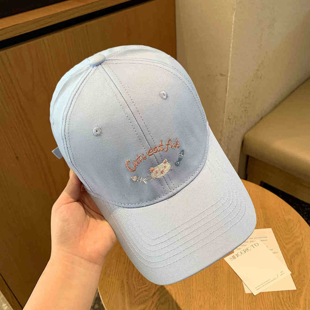 Women's Embroidered Cat-Themed Baseball Cap Kalsten