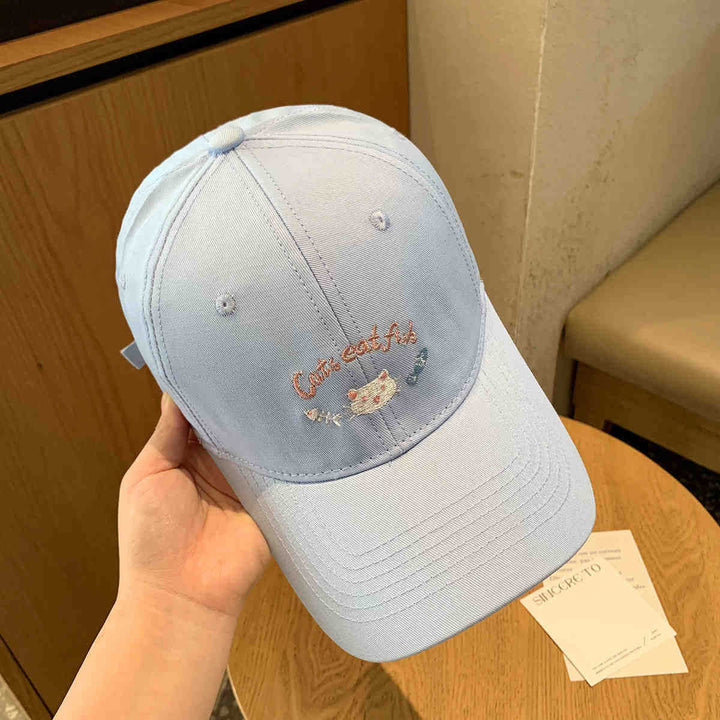 Women's Embroidered Cat-Themed Baseball Cap Kalsten