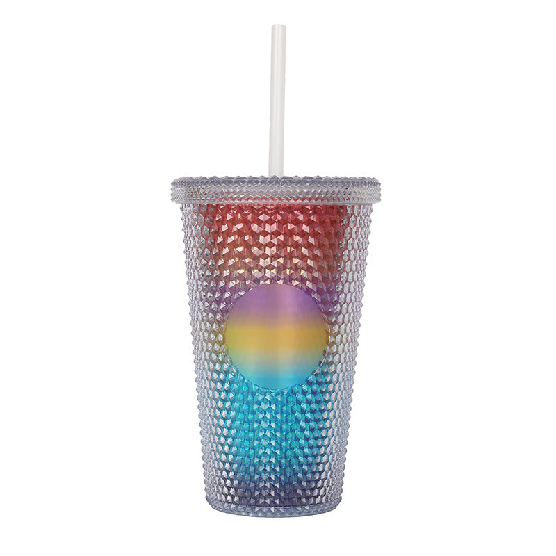 Unisex plastic drinking cup with textured design Kalsten