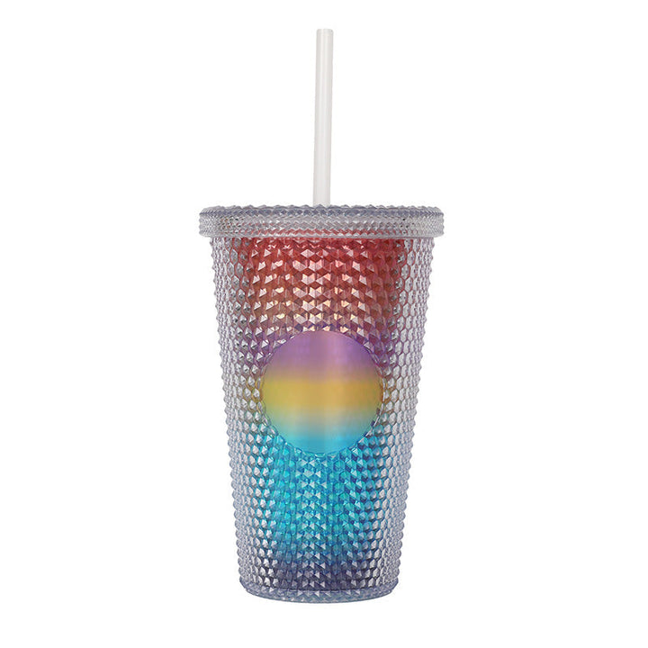 Unisex plastic drinking cup with textured design Kalsten