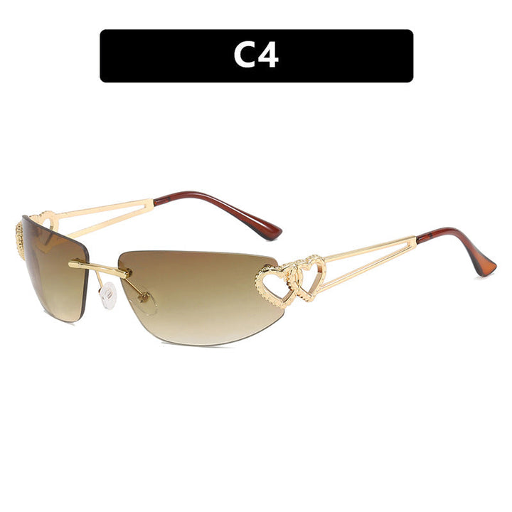 Women's Cat-Eye Sunglasses with Unique Heart Design and Protective UV Filter Kalsten