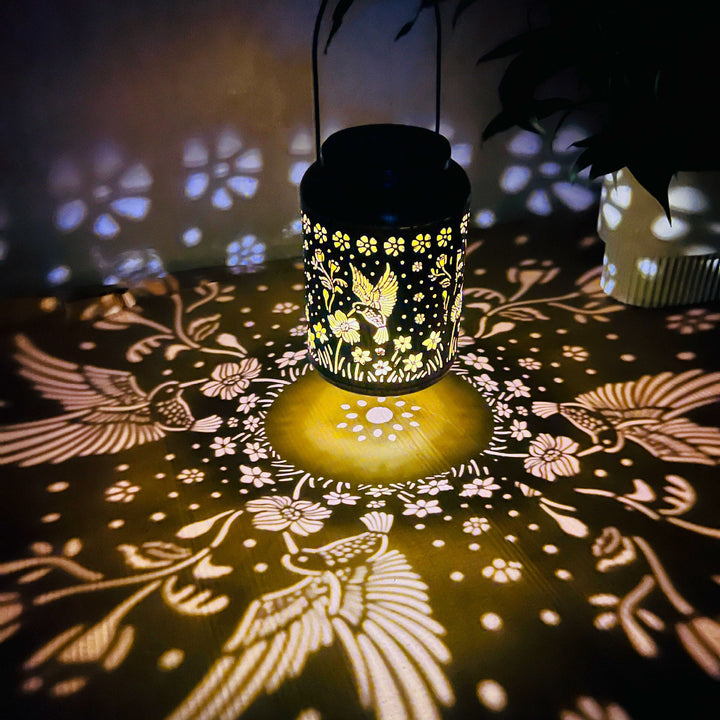 Intricate Metal Shadow Projection Table Lamp With Rechargeable LED Kalsten