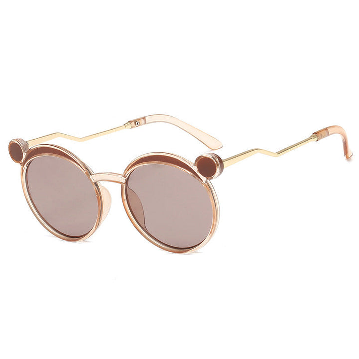 Women Fashion-Round Sunglasses with Innovative Frame and Colored Lenses Kalsten