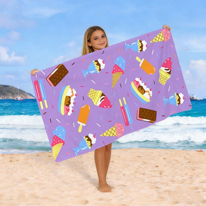 Beach towel with colorful horse motif Kalsten