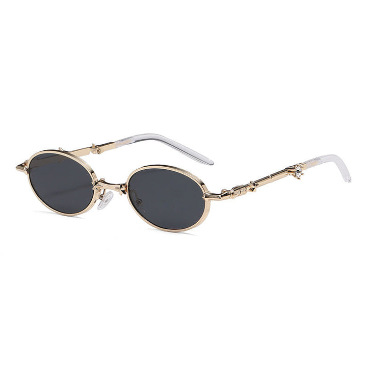 Women's fashionable glasses with elegant metal frame and lightly tinted lenses Kalsten