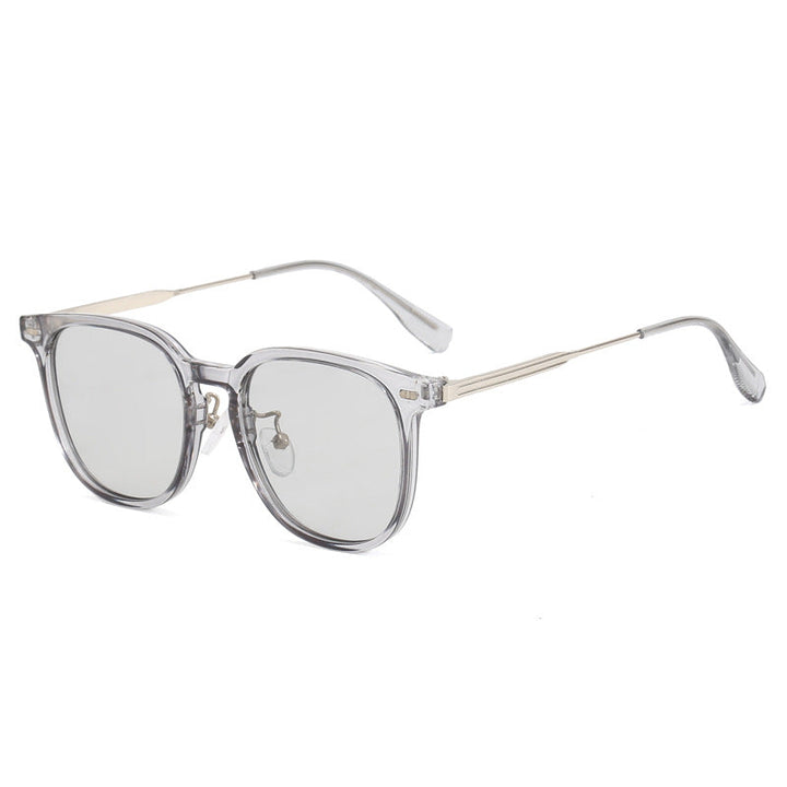 Women's clear rectangular glasses with delicate metal frame Kalsten