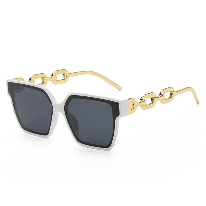 Women Oversized Fashion Sunglasses with Exceptional Chain Design Kalsten